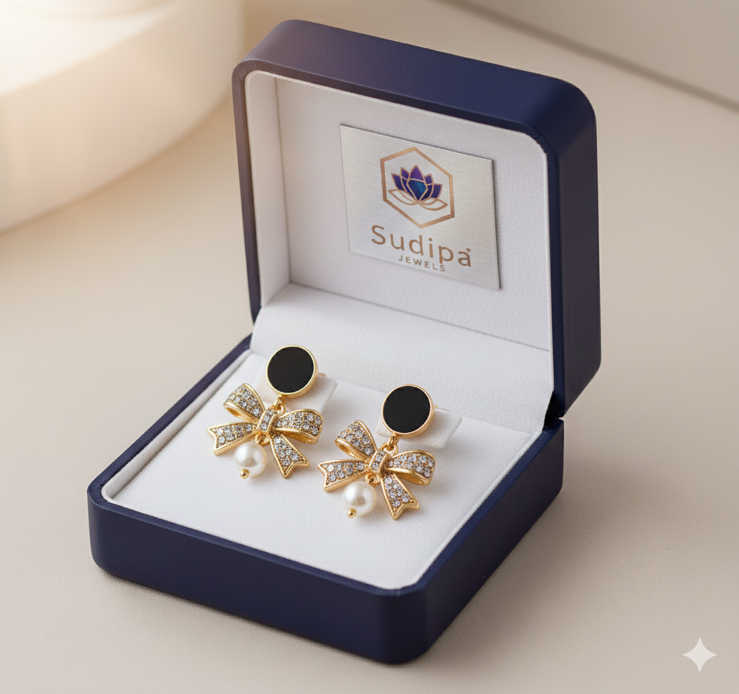 Stylish Korean Style Silver Plated Stud Earrings for Women and Girls