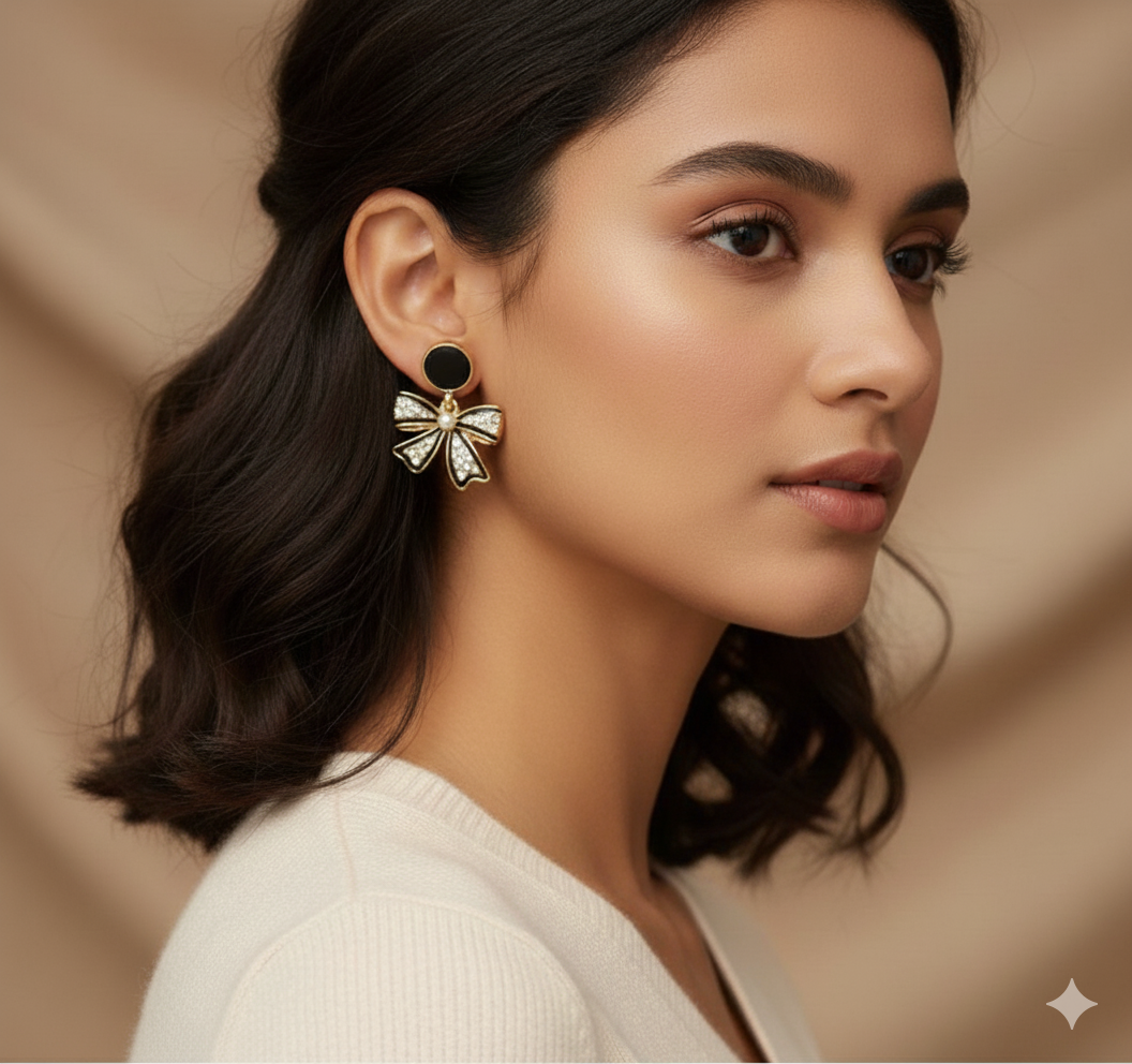 Stylish Korean Style Silver Plated Stud Earrings for Women and Girls