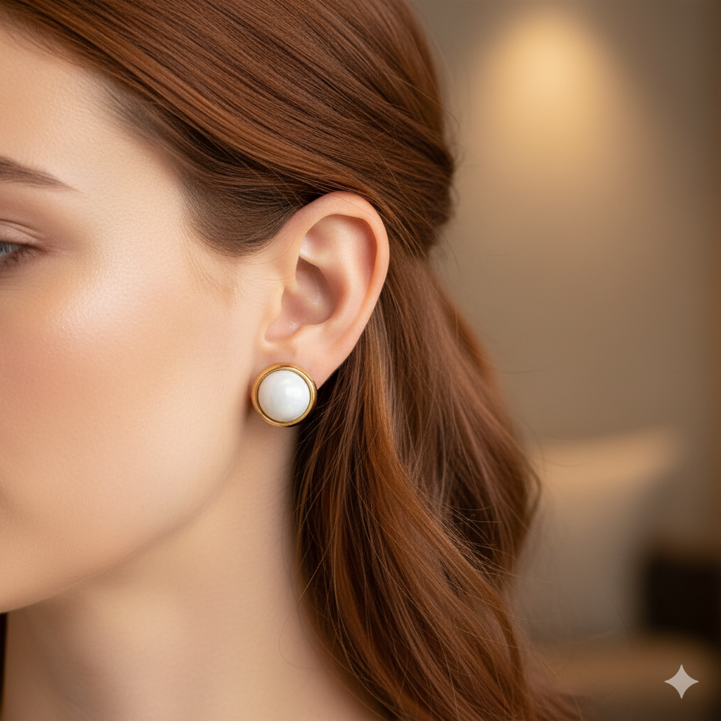 Stylish Pearl Stud Earrings For Girls & Women