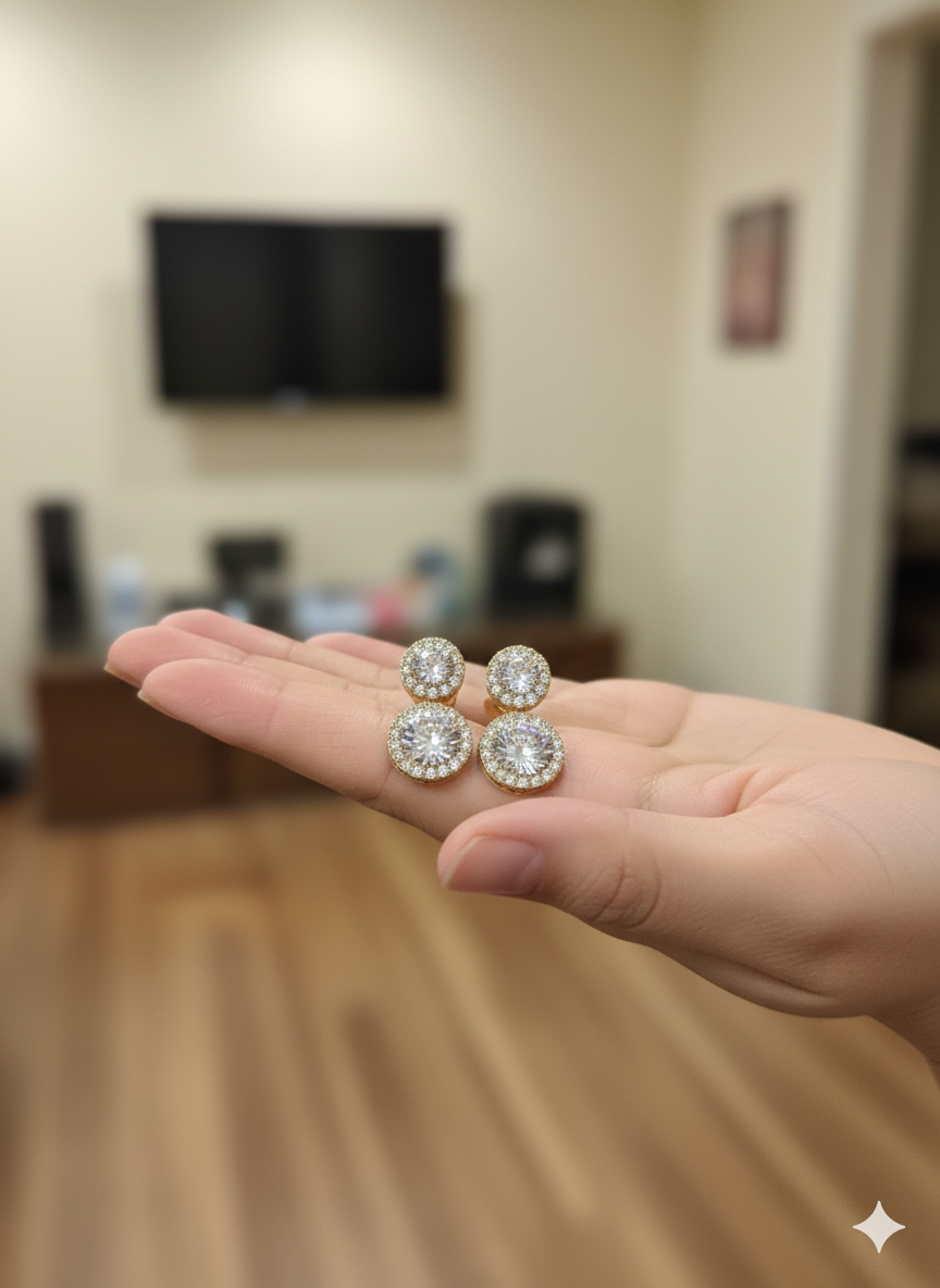 American Diamond Stud Earrings