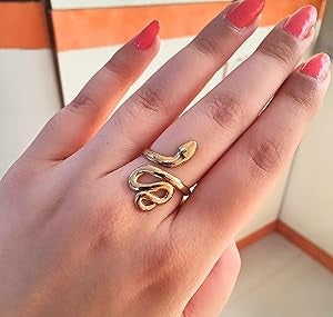 Snake-Head Gold Plated ring
