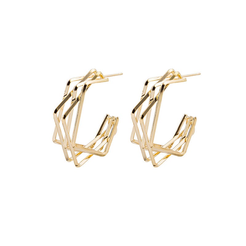 Sudipa Jewels Elegant Gold Hoop Earrings For Women/Girls