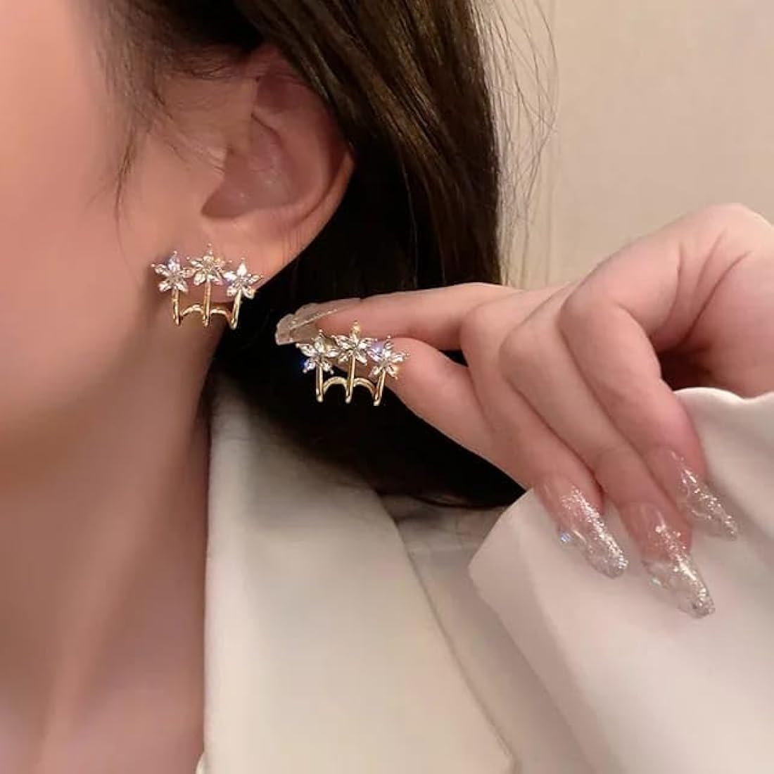 Korean-Style Butterfly Stud Earrings