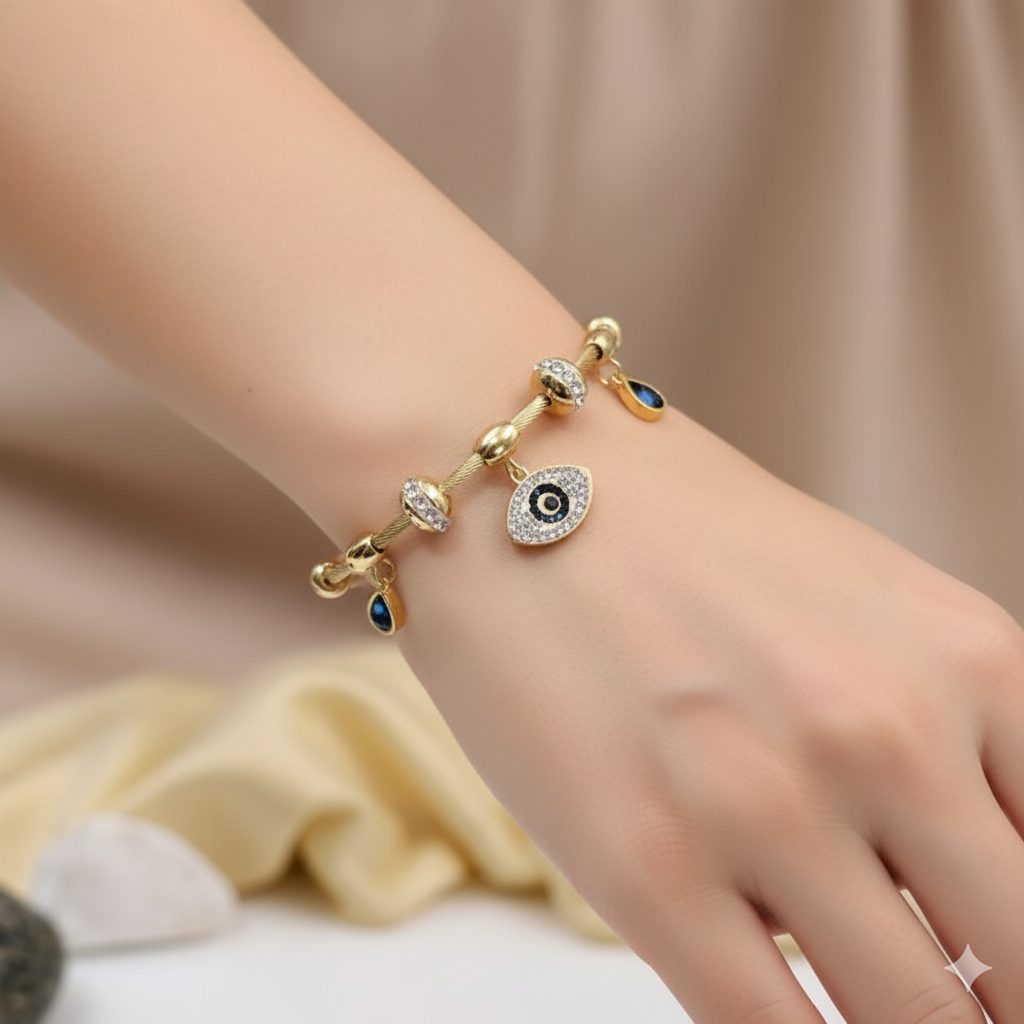 Sudipa Jewels Evil Eye Charm Bracelet for Women/Girls
